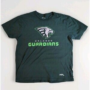 XFL Football Orlando Guardians T-Shirt Mens XL Green Cotton Short Sleeve
